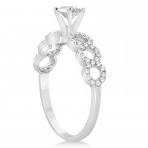Diamond Twisted Engagement Ring Setting Palladium 0.28ct