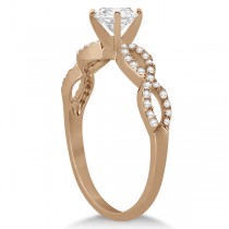 Twisted Infinity Round Lab Grown Diamond Engagement Ring 14k Rose Gold (1.50ct)