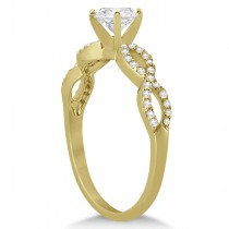 Twisted Infinity Round Lab Grown Diamond Engagement Ring 18k Yellow Gold (1.50ct)