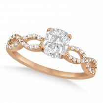 Infinity Cushion-Cut Lab Grown Diamond Engagement Ring 18k Rose Gold (0.50ct)