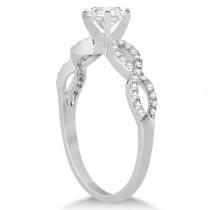 Twisted Infinity Round Lab Grown Diamond Engagement Ring 18k White Gold (0.50ct)