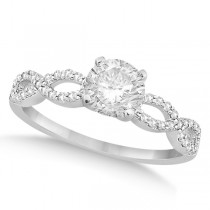 Twisted Infinity Round Lab Grown Diamond Engagement Ring Palladium (0.75ct)