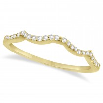 Infinity Cushion-Cut Diamond Bridal Ring Set 18k Yellow Gold (0.63ct)