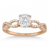 Infinity Cushion-Cut Lab Grown Diamond Bridal Ring Set 14k Rose Gold (0.63ct)
