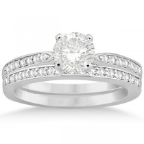 Petite Half-Eternity Diamond Bridal Set in Platinum (0.31ct)