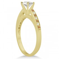 Citrine & Diamond Engagement Ring Set 14k Yellow Gold (0.55ct)