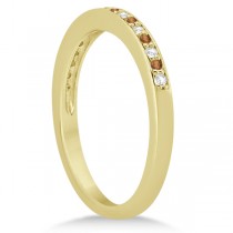 Citrine & Diamond Engagement Ring Set 14k Yellow Gold (0.55ct)