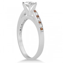 Citrine & Diamond Engagement Ring Set 18k White Gold (0.55ct)