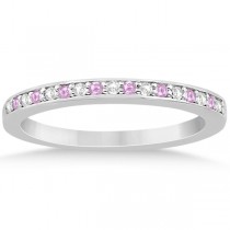 Pink Sapphire & Diamond Engagement Ring Set Platinum (0.55ct)