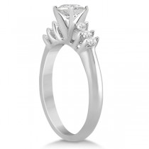 Seven Stone Diamond Engagement Ring In 14K White Gold (0.18ct)