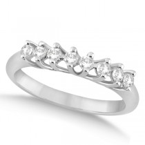 Seven Stone Diamond Bridal Set Ring and Band Palladium (0.42ct)