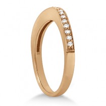 Butterfly Black & White Diamond Bridal Set 18K Rose Gold 0.89ct