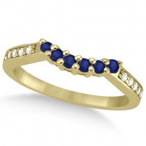 Floral Diamond and Sapphire Engagement Set 18k Yellow Gold (0.60ct)