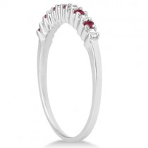 Petite Diamond & Ruby Wedding Band Platinum (0.20ct)