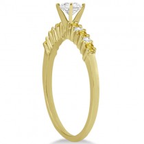 Diamond & Yellow Sapphire Engagement Ring 18k Yellow Gold (0.15ct)