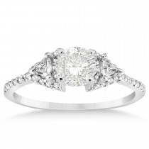 Diamond Trilliant Cut Engagement Ring Setting Palladium 0.27ct