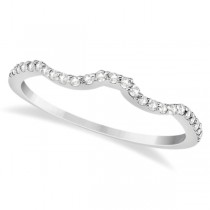 Half Eternity Contour Wedding Band for Women Platinum (0.13ct)