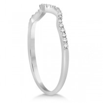Half Eternity Contour Wedding Band for Women Platinum (0.13ct)