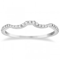Half Eternity Contour Wedding Band for Women Platinum (0.13ct)