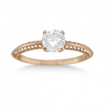 Petite Diamond Engagement Ring Setting 18k Rose Gold (0.25ct)