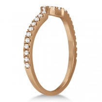 Bridal Contour Diamond Wedding Band 18k Rose Gold (0.21ct)