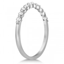 Halo Diamond Engagement Ring & Wedding Band 18K White Gold (0.56ct)