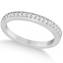 Channel Set Half Eternity Diamond Wedding Band 14k White Gold (0.30ct)