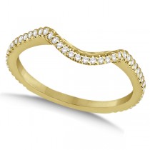 Diamond Contour Eternity Wedding Band 14K Yellow Gold (0.24ct)