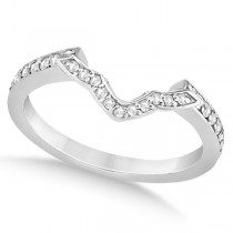 Halo Diamond Star Engagement Ring Wedding Set 14K White Gold (0.48ct)