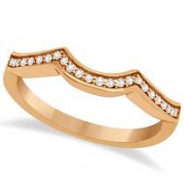 Halo Heart Engagement Ring & Wedding Band 18kt Rose Gold (0.50ct.)