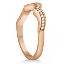 Halo Heart Engagement Ring & Wedding Band 18kt Rose Gold (0.50ct.)