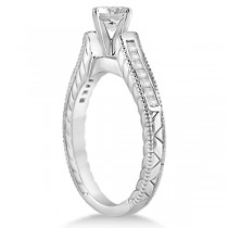 Princess Cut Channel Diamond Bridal Set in Platinum (0.38ct)
