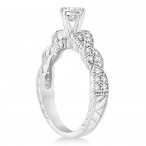 Diamond Braided Engagement Ring Setting Platinum 0.21ct