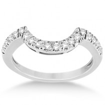 Halo Engagement Ring & Matching Wedding Band 18k White Gold (0.55ct)