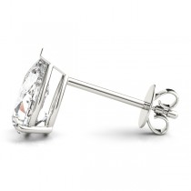 2.00ct Pear-Cut Lab Diamond Stud Earrings 14kt White Gold (F-G, VS1)