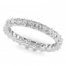 Princess Cut Diamonds Eternity Ring Wedding Band 18K White Gold (2.16ct)