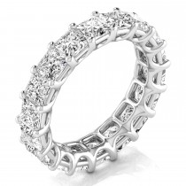 Princess Cut Diamonds Eternity Ring Wedding Band 18K White Gold (5.49ct)