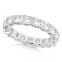 Bar-Set Princess Cut Diamond Eternity Ring Band Palladium (1.15ct)
