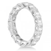 Bar-Set Princess Cut Diamond Eternity Ring Band Palladium (1.15ct)