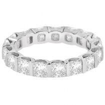 Bar-Set Princess Cut Diamond Eternity Ring Band Palladium (1.15ct)