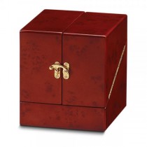 Women's Burlwood Gloss Finish Velveteen Lining Single Watch Winder