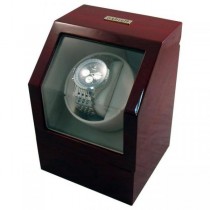 Battery Powered Single Automatic Watch Winder Box in Cherrywood