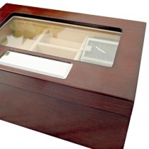 Dual Watch & Five Cufflinks Box in Walnut Wood