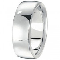 Men's Wedding Band Low Dome Comfort-Fit in Palladium (7 mm)