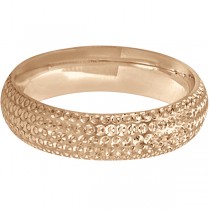 Fancy Carved Contemporary Designer Wedding Ring 14k Rose Gold (5mm)