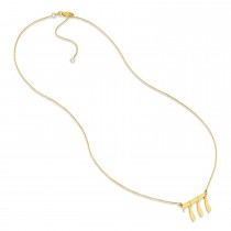 Lucky Angel Number 777 Pendant Necklace 14K Yellow Gold