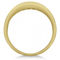 Princess-Cut Channel-Set Blue Sapphire Ring Band 14k Yellow Gold (1.00ct)