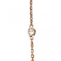 Lab Grown Diamonds By The Yard Station Necklace 14k Rose Gold (0.33 ctw)