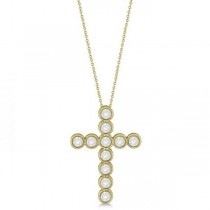 Diamond Cross Pendant Necklace 14k Yellow Gold (0.54ct)