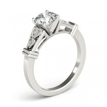 Diamond Heart Engagement Ring Vintage Style Palladium (0.10ct)
